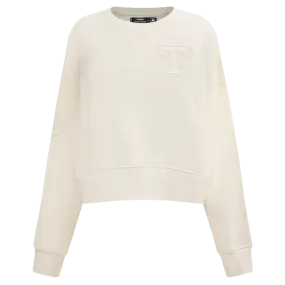 MLB TEXAS RANGERS NEUTRAL WOMEN'S CREWNECK (EGGSHELL)