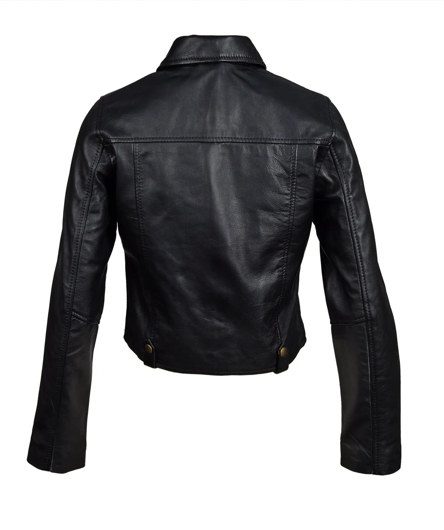 Moesha’s Classic Crop Leather Jacket