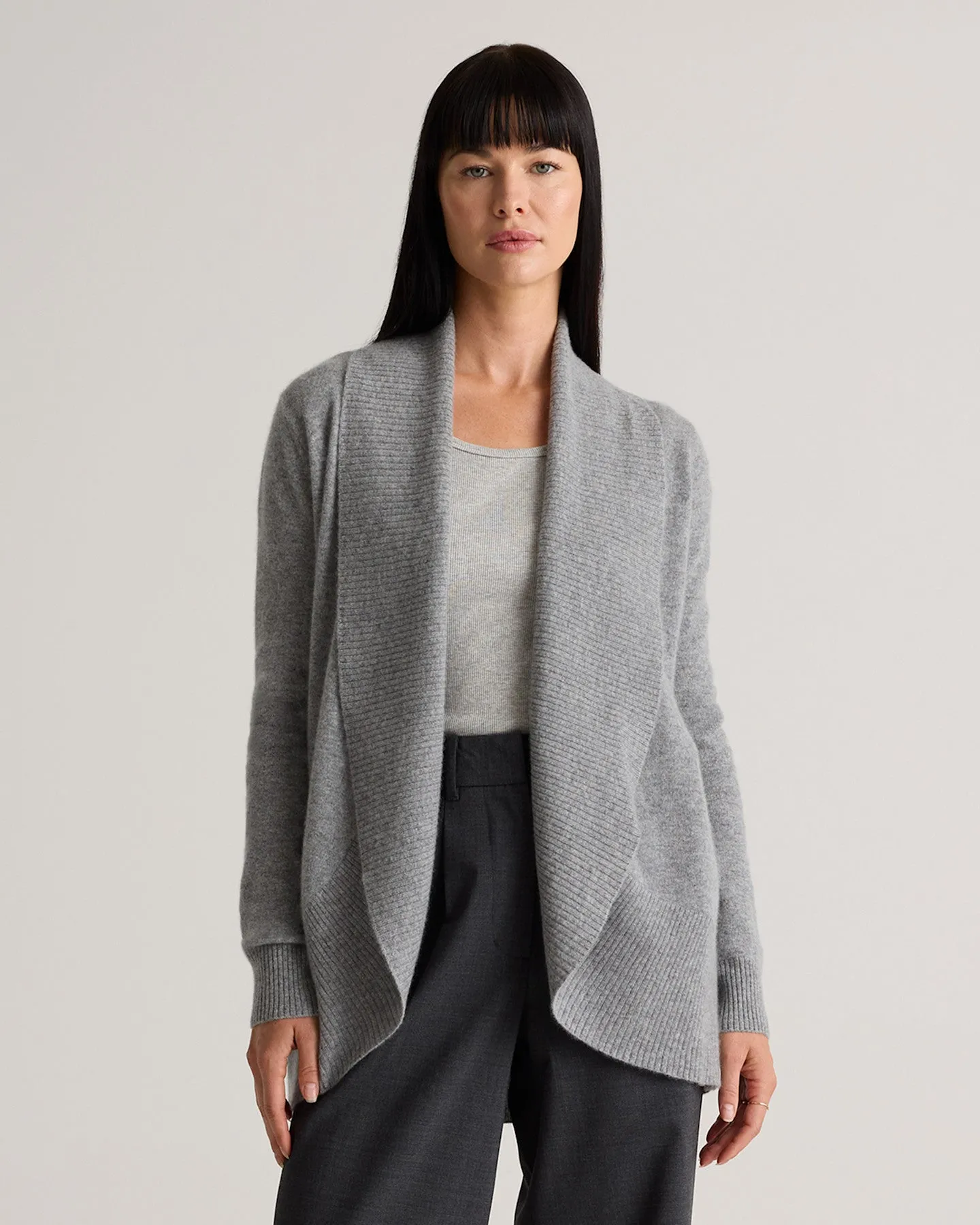 Mongolian Cashmere Open Cardigan Sweater
