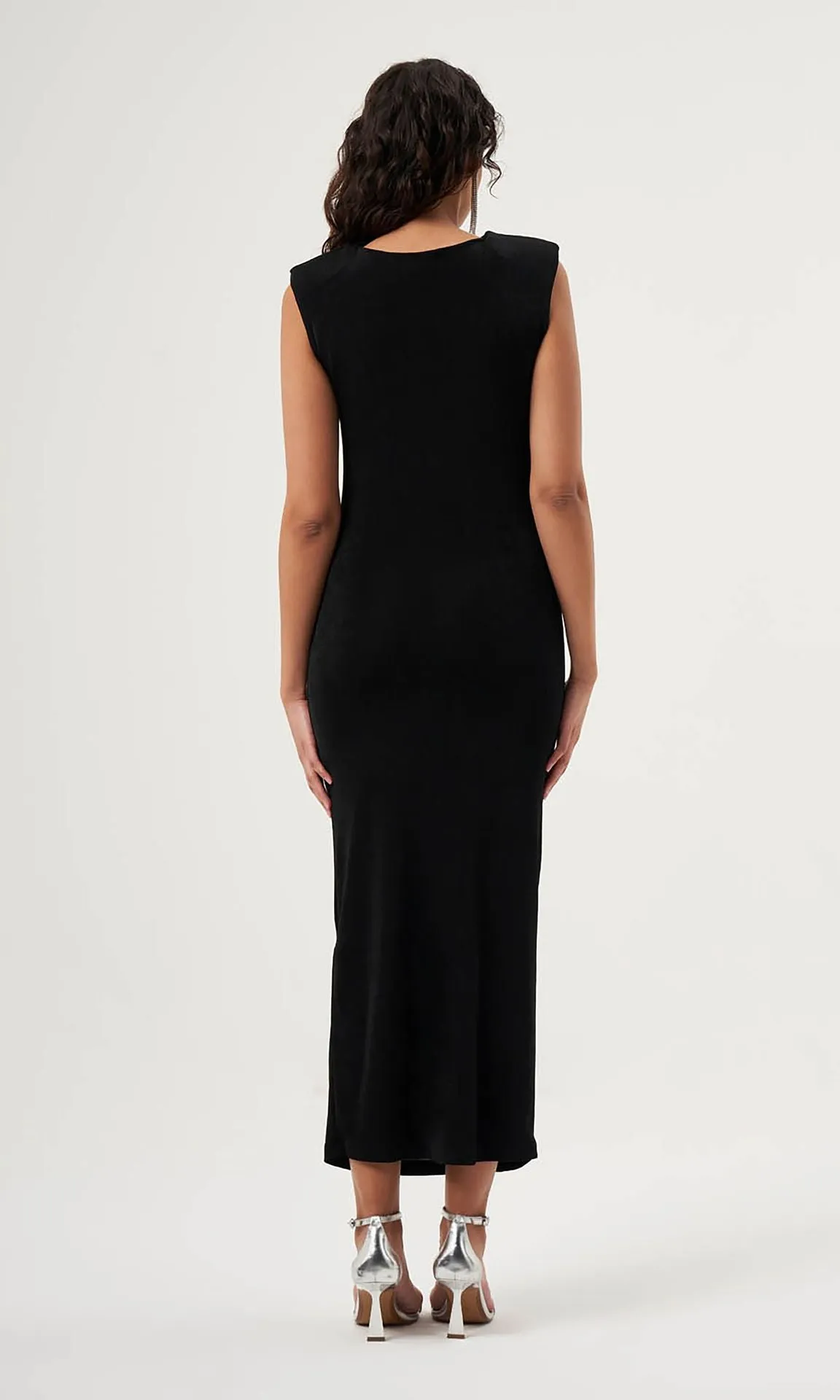 MZL Sleeveless Gathered - Timeless Black Dress