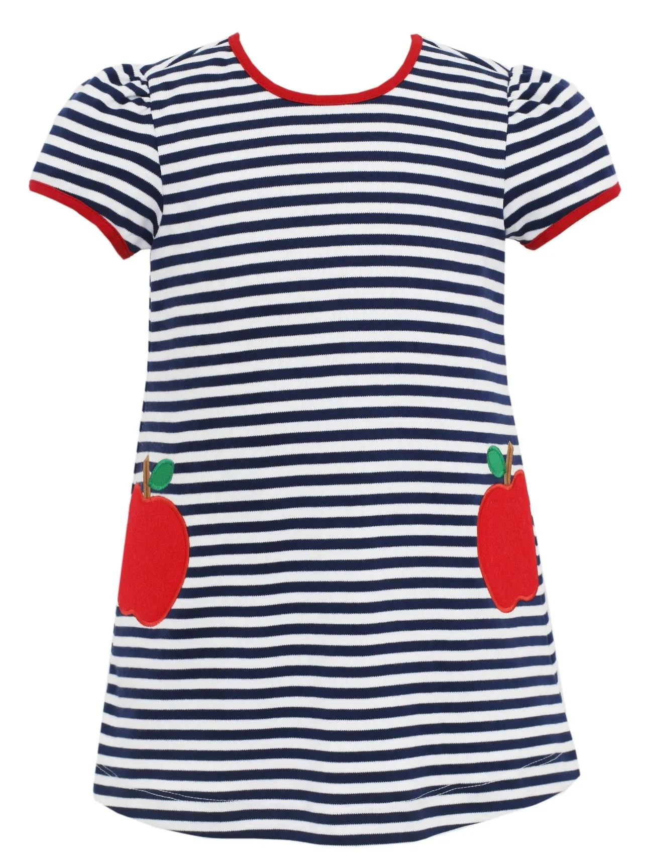 Navy Stripe Apple Dress