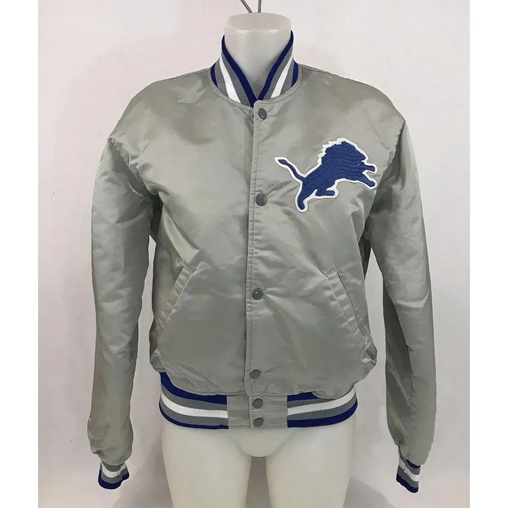 NFL Detroit Lions Satin Jacket With Unique Style Men and Women