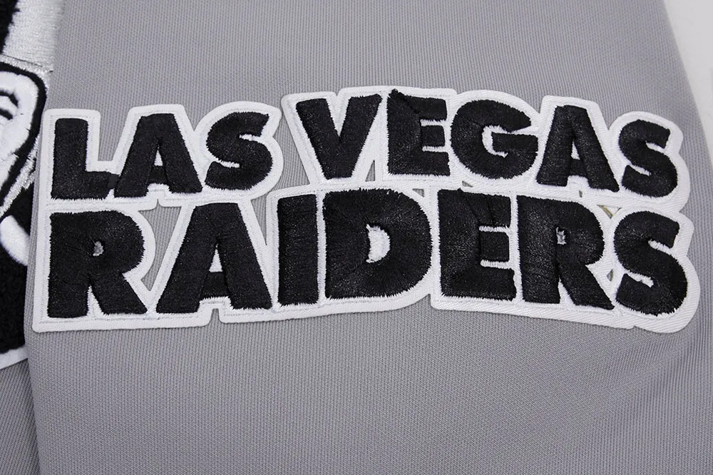 NFL OAKLAND RAIDERS CLASSIC MEN'S TRACK JACKET (GRAY)