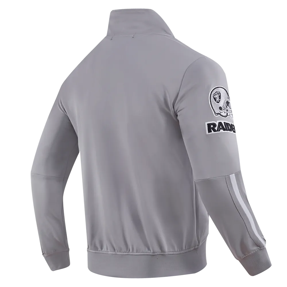 NFL OAKLAND RAIDERS CLASSIC MEN'S TRACK JACKET (GRAY)
