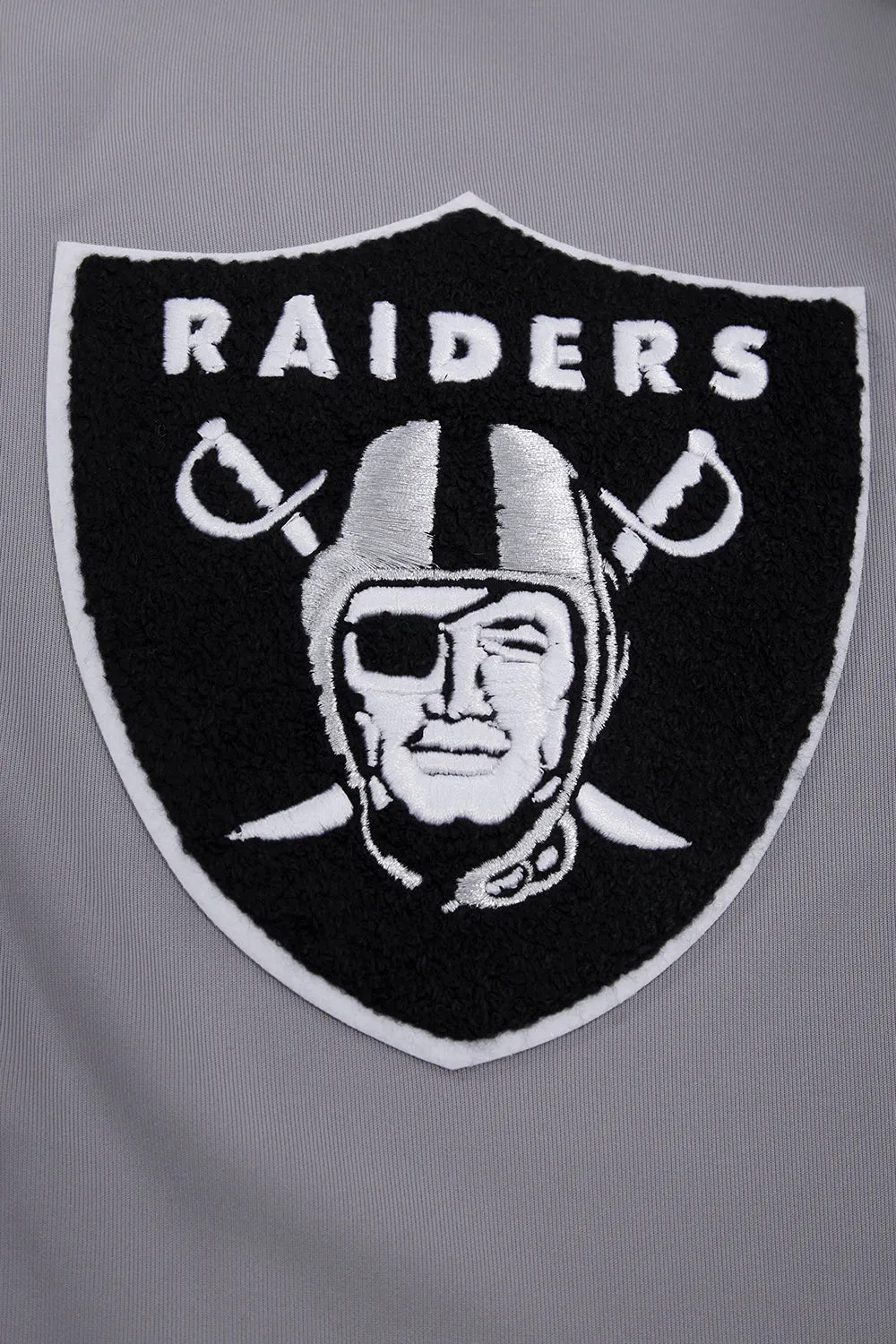 NFL OAKLAND RAIDERS CLASSIC MEN'S TRACK JACKET (GRAY)