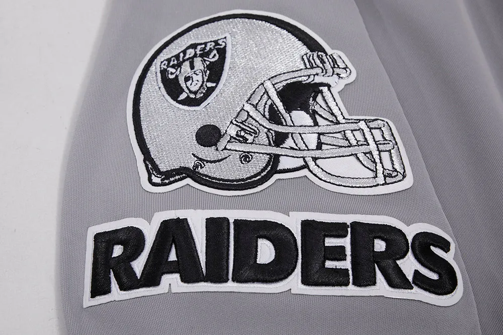 NFL OAKLAND RAIDERS CLASSIC MEN'S TRACK JACKET (GRAY)