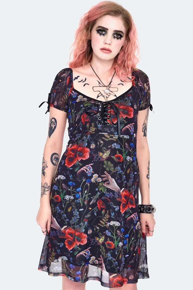 Night Meadow Skater Dress