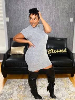 Out on the Town Ribbed Sweater Dress