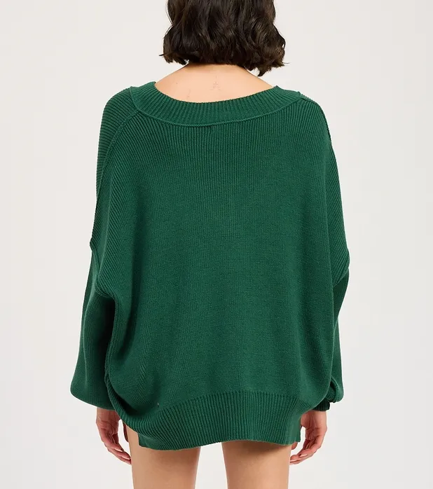 Oversized V Neck Sweater