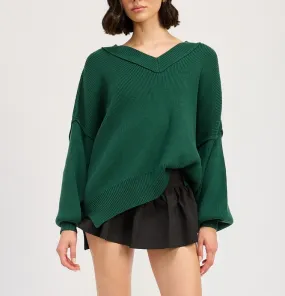 Oversized V Neck Sweater
