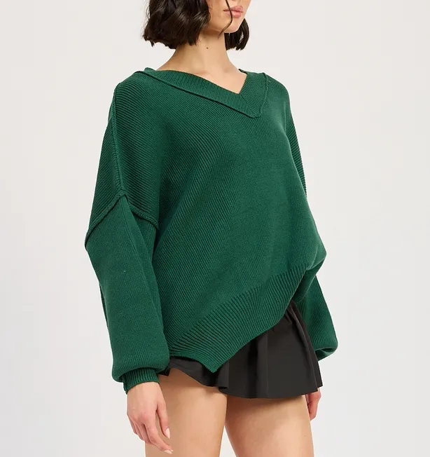 Oversized V Neck Sweater