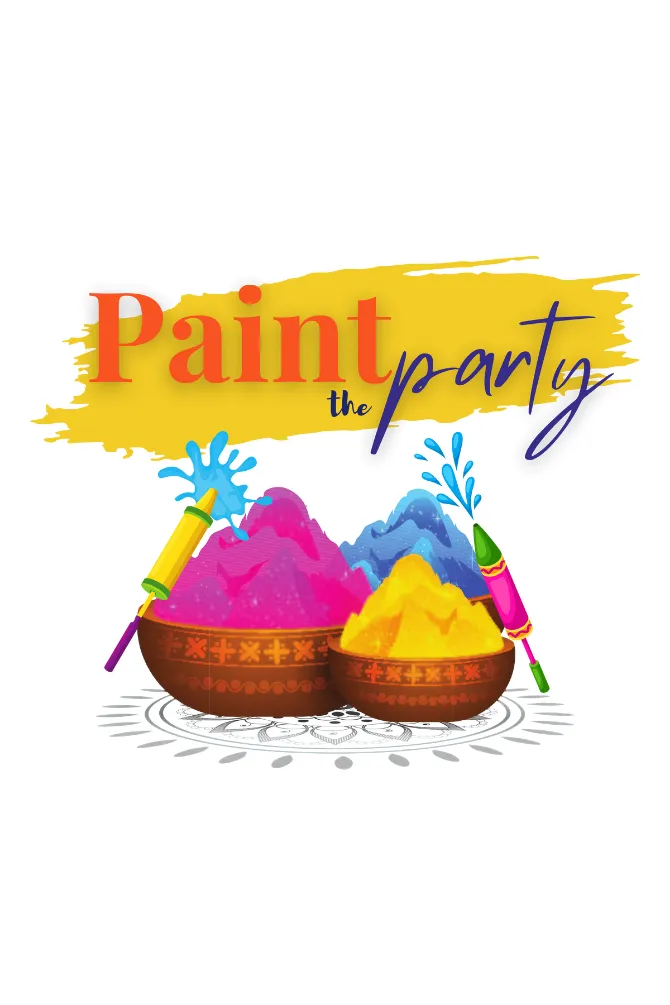 Paint The Party Holi T-shirt for women