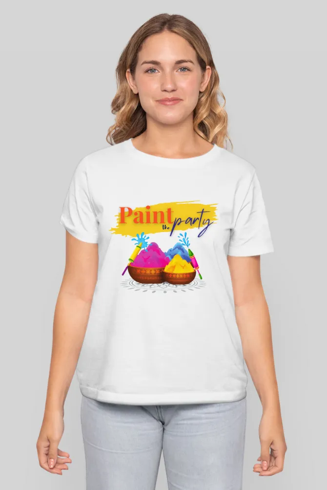 Paint The Party Holi T-shirt for women