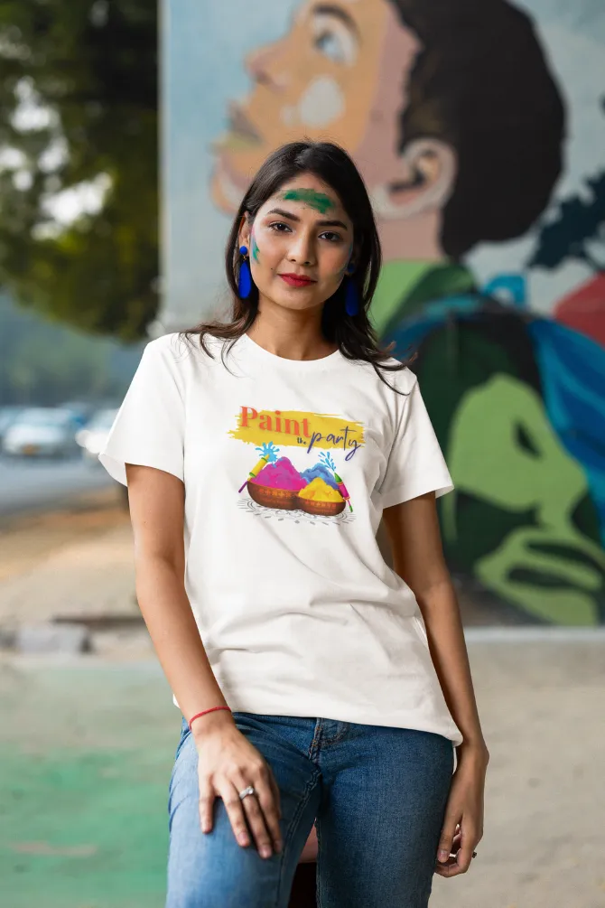 Paint The Party Holi T-shirt for women