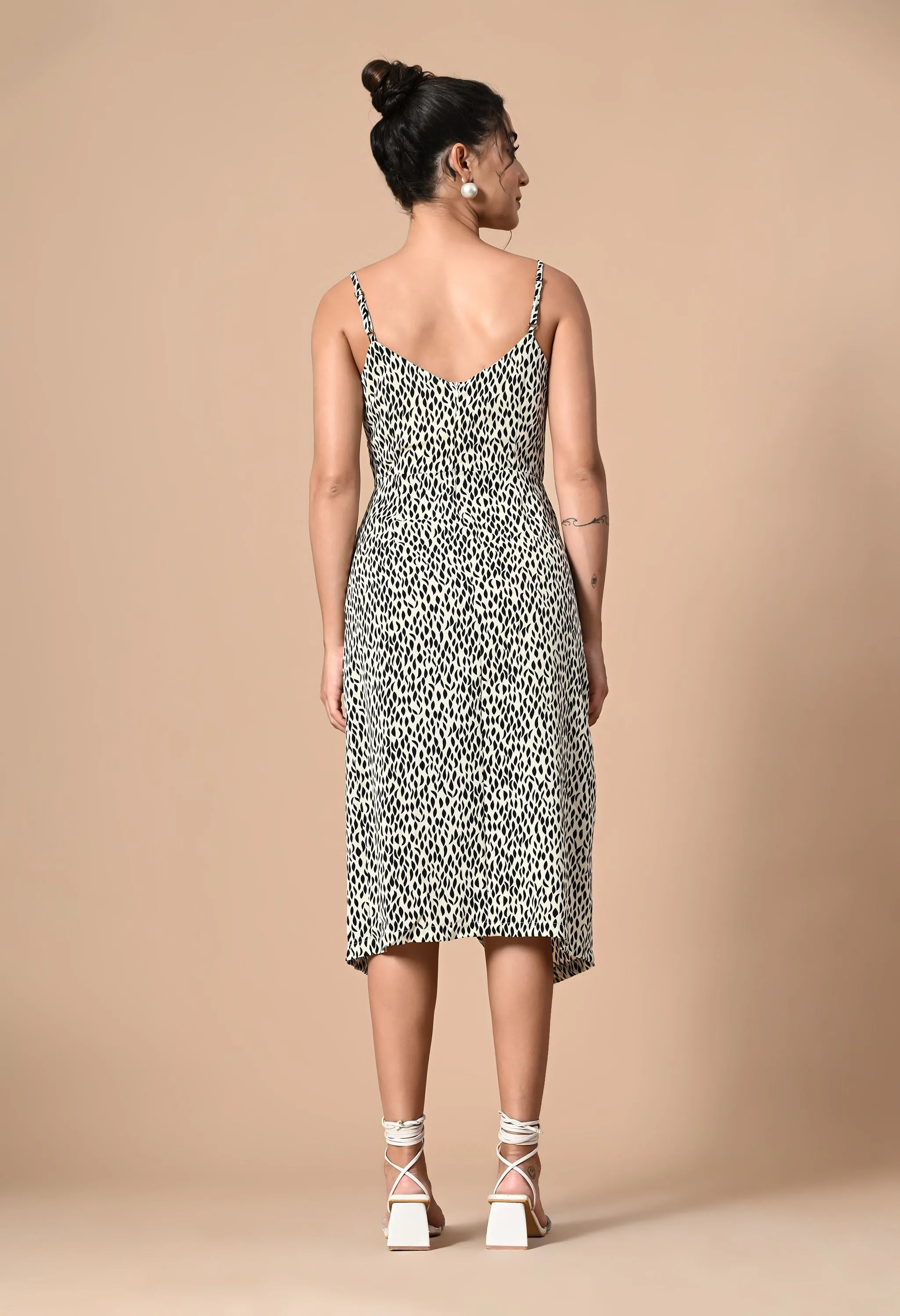 Pankh Gomez Elegant Ivory Blazer with Printed Wrap Dress