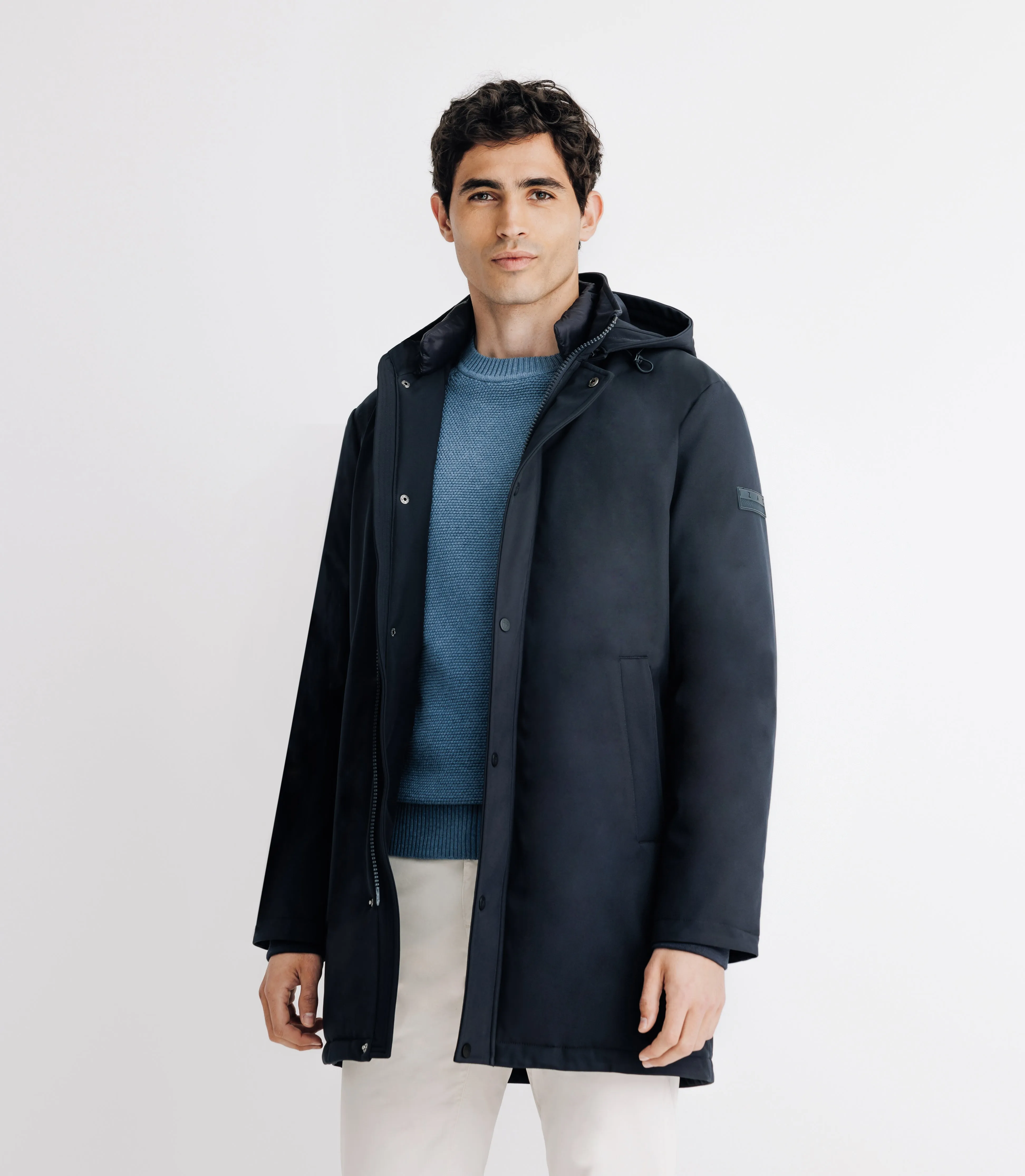 Parka avec patch marine