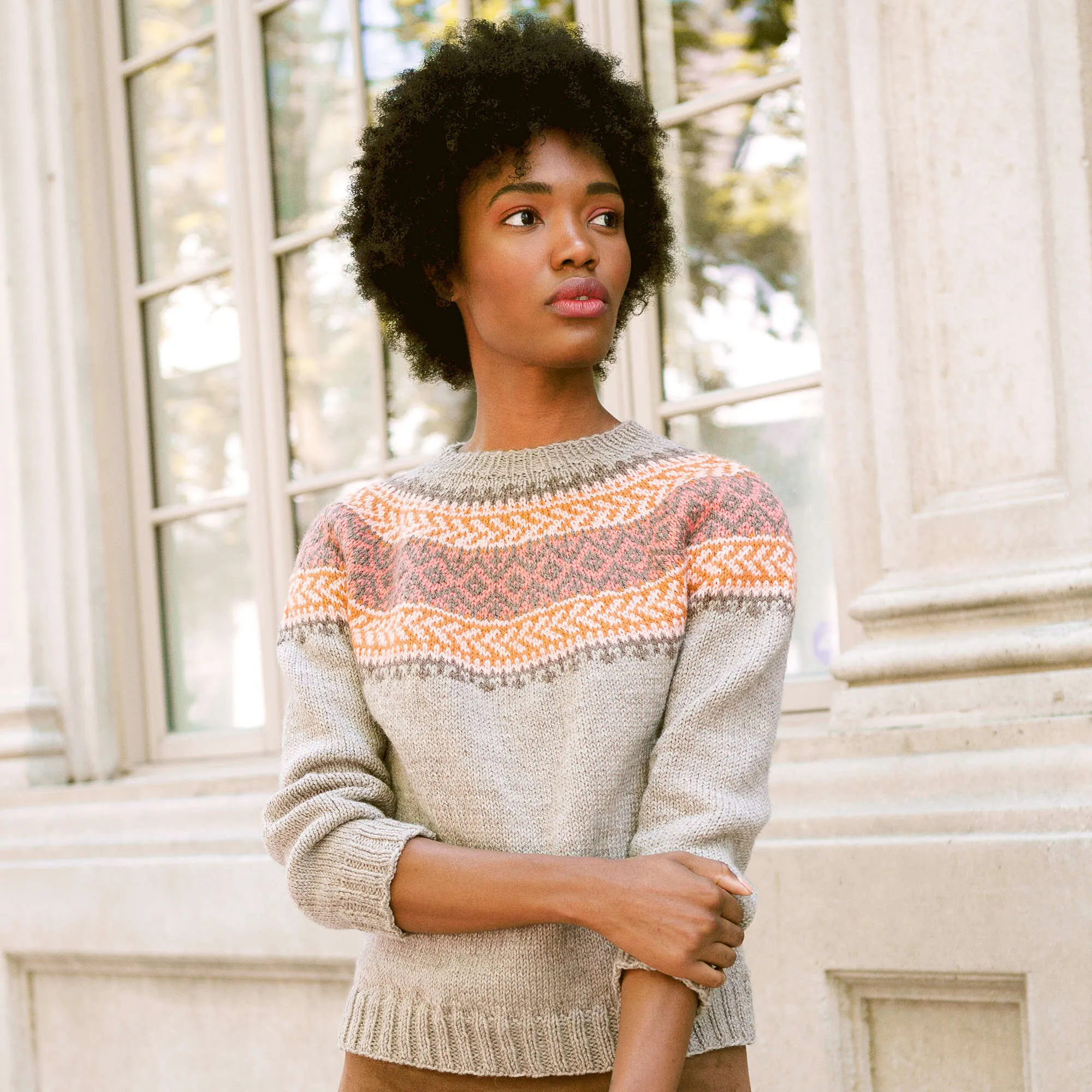 Patons Cumberland Knit Yoke Sweater