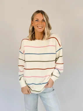 Paulette Colorful Stripes Sweater