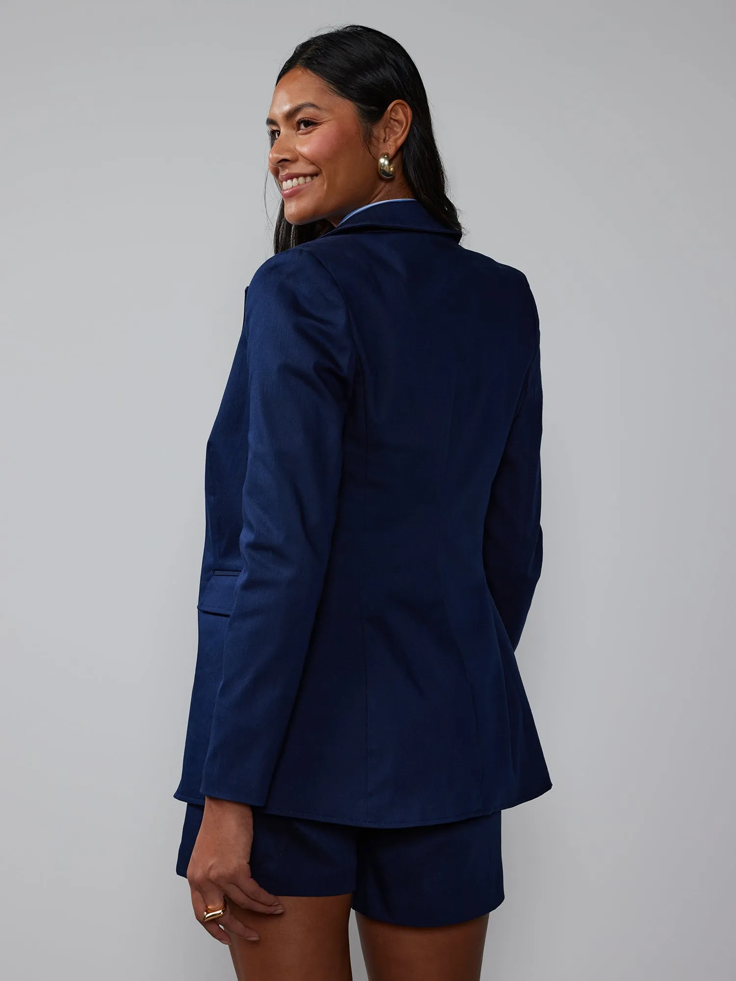 Petite Notch Lapel Sculpted Blazer