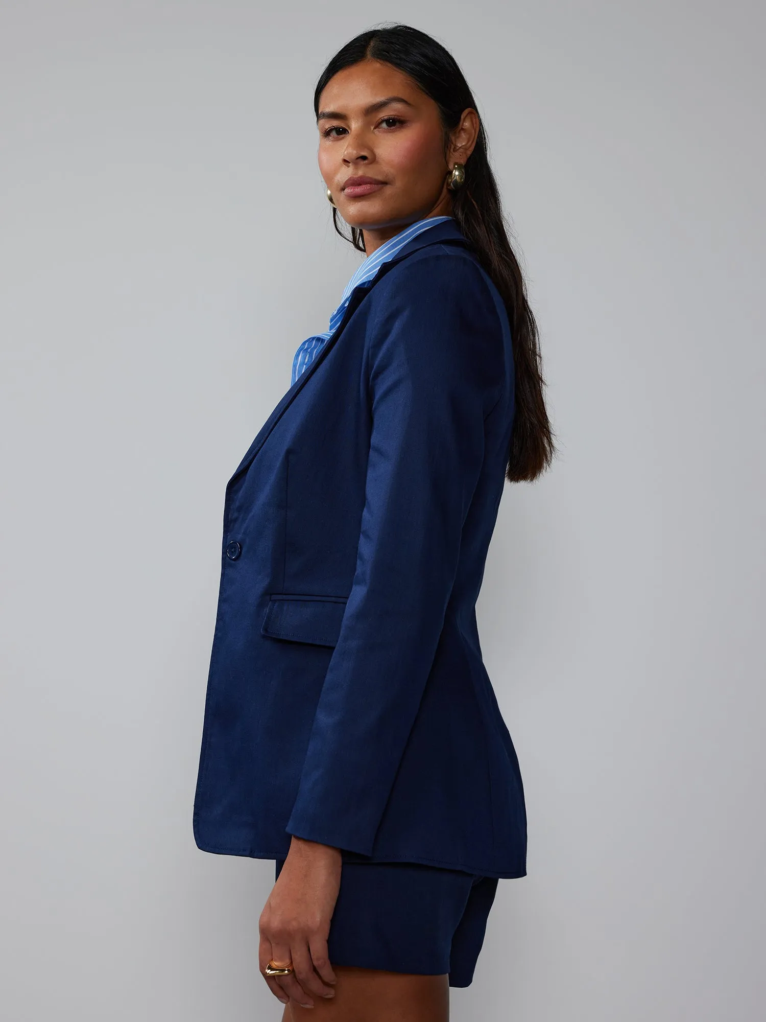 Petite Notch Lapel Sculpted Blazer