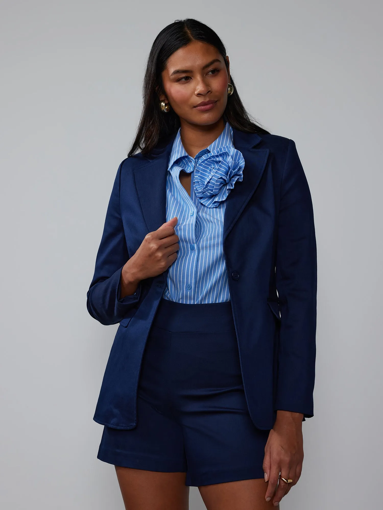 Petite Notch Lapel Sculpted Blazer