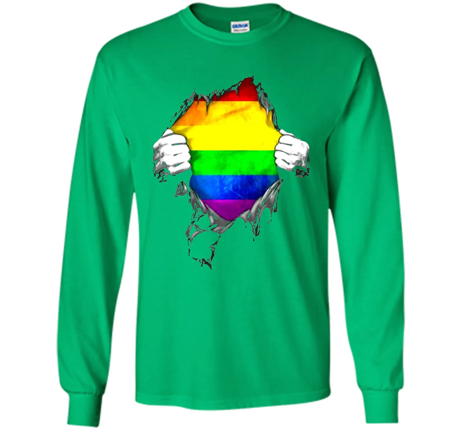 Rainbow Lesbian Gay Pride LGBT Super Stronger T Shirt