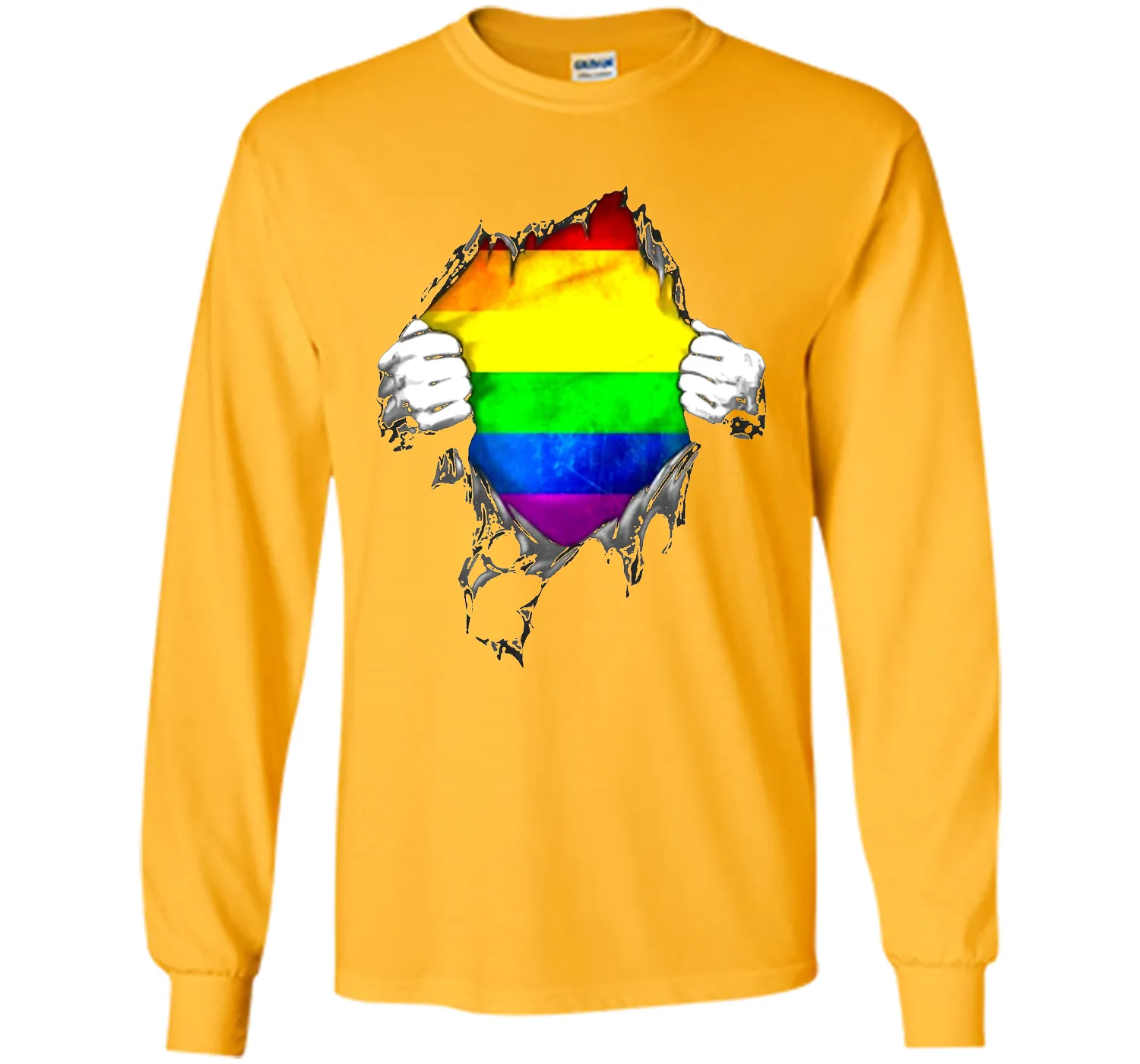 Rainbow Lesbian Gay Pride LGBT Super Stronger T Shirt