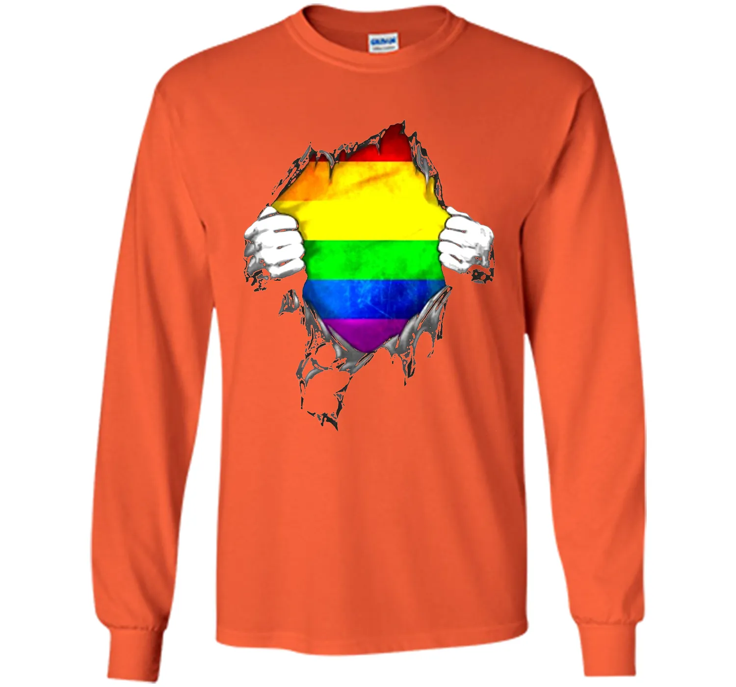 Rainbow Lesbian Gay Pride LGBT Super Stronger T Shirt