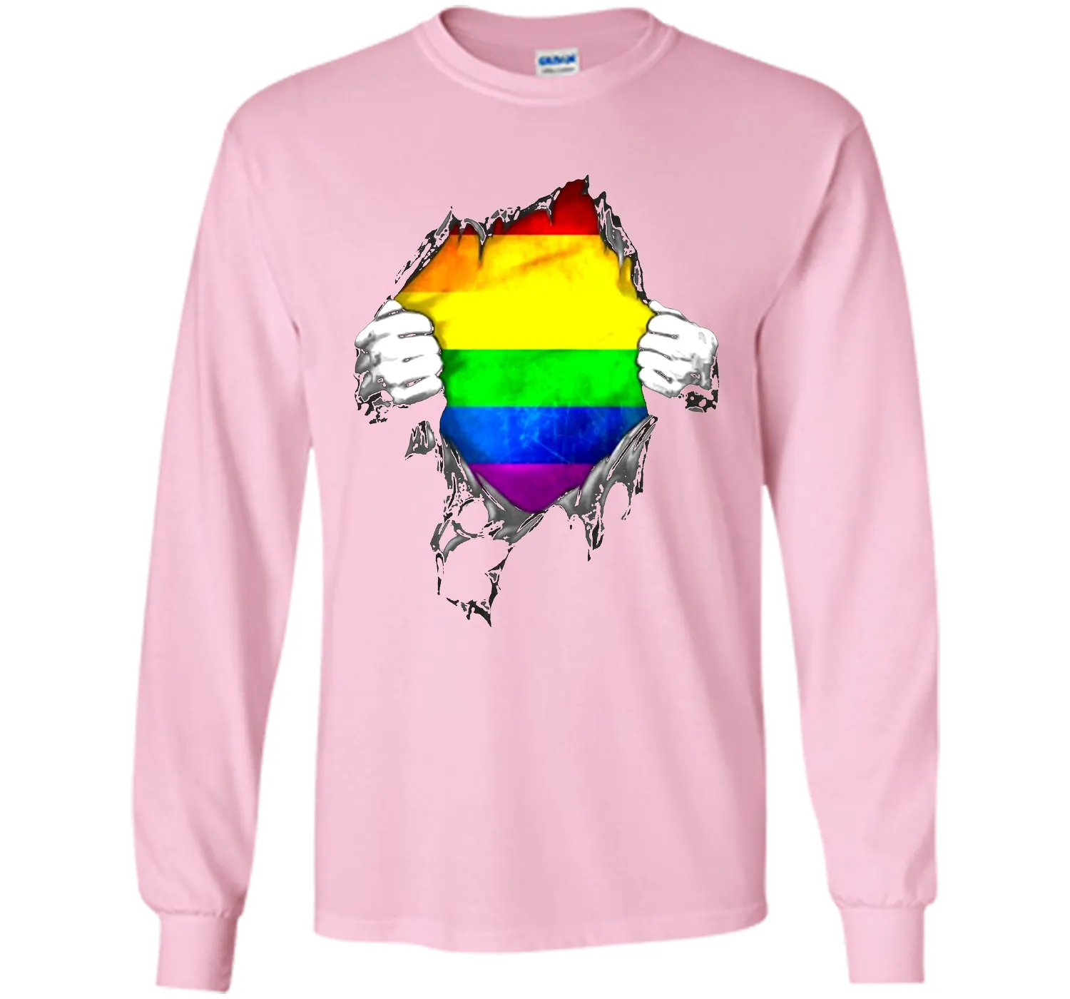 Rainbow Lesbian Gay Pride LGBT Super Stronger T Shirt