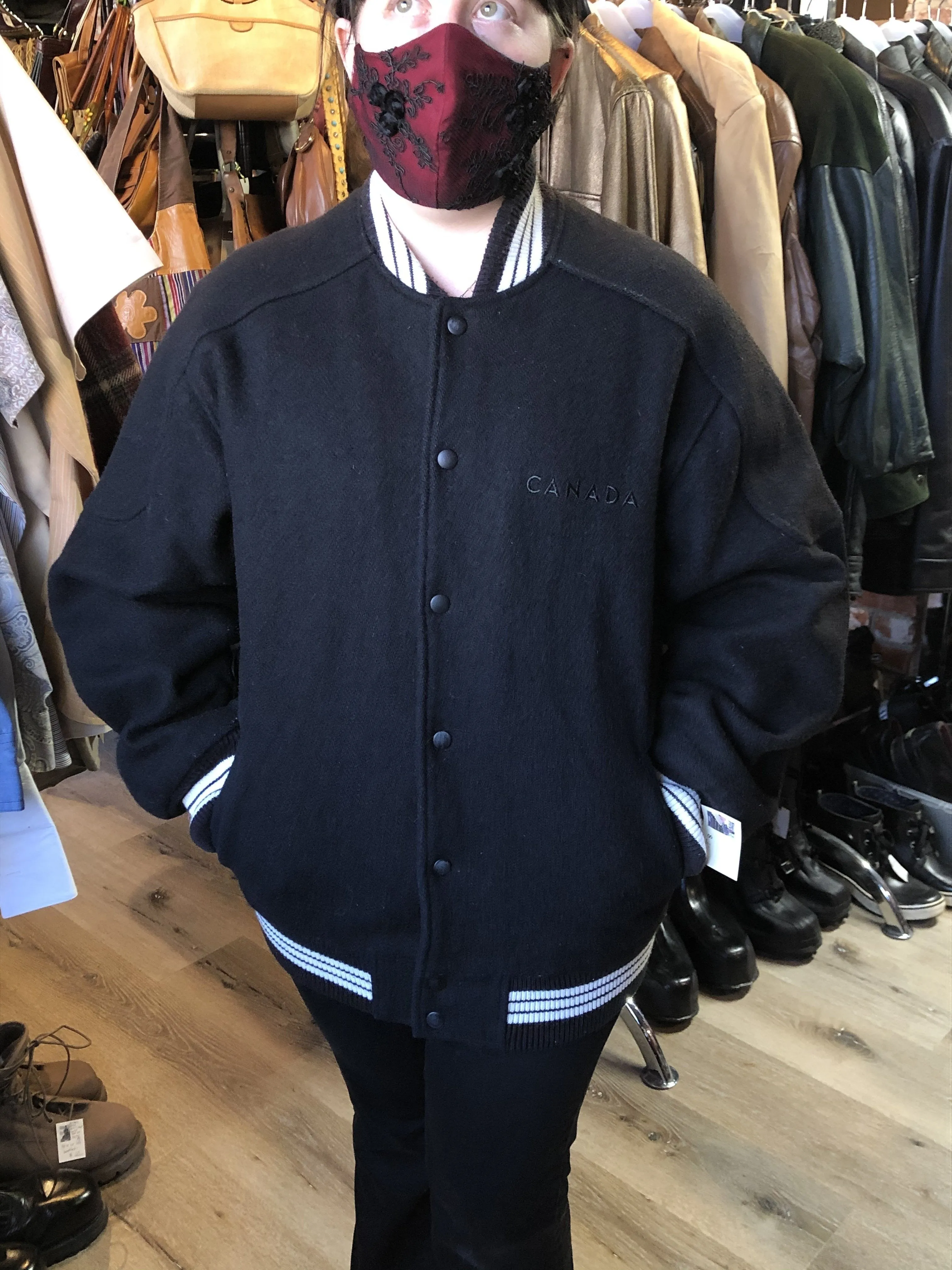 Retreat Black Varsity Jacket SOLD