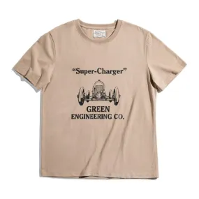 RETRO THREE-NEEDLE LOCOMOTIVE STYLE T-SHIRT