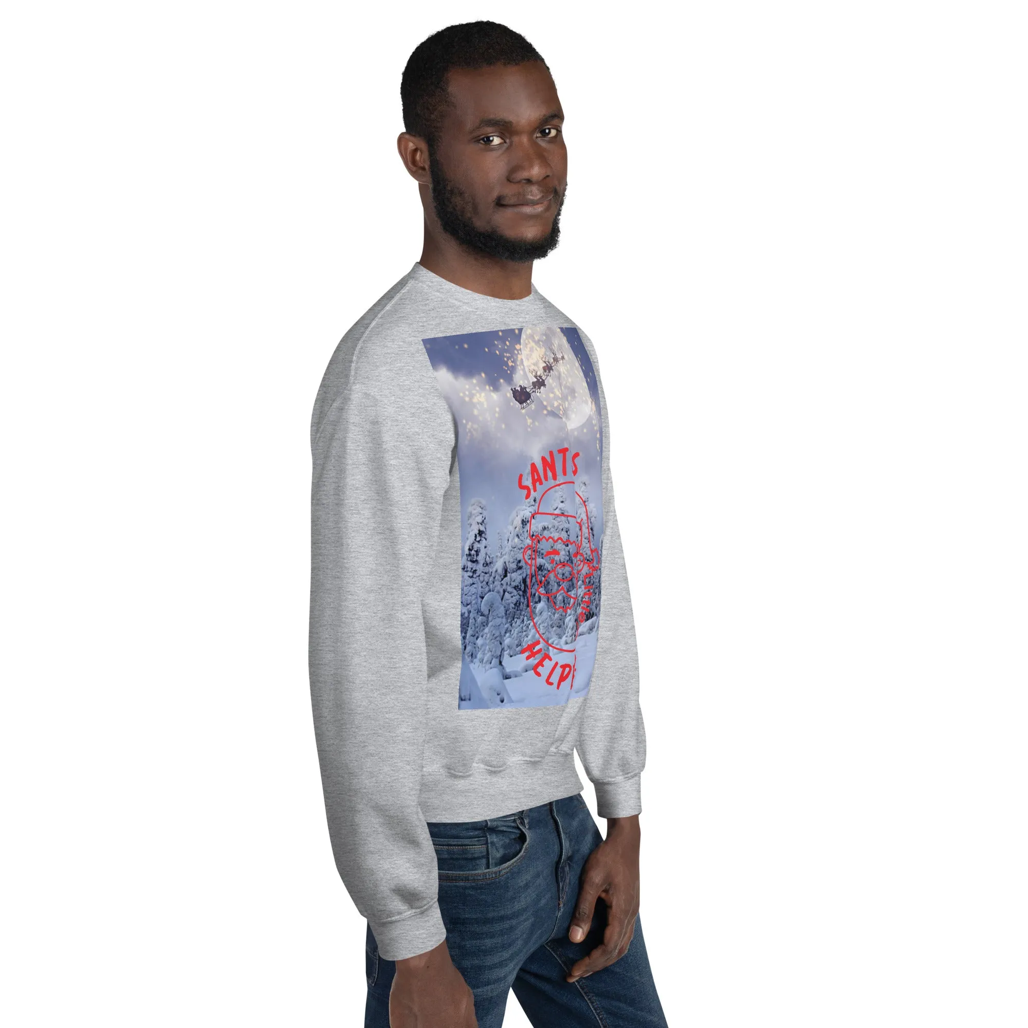 Santa's Little Helper Christmas Sweatshirt (Glamourange Christmas Sweatshirt Men)
