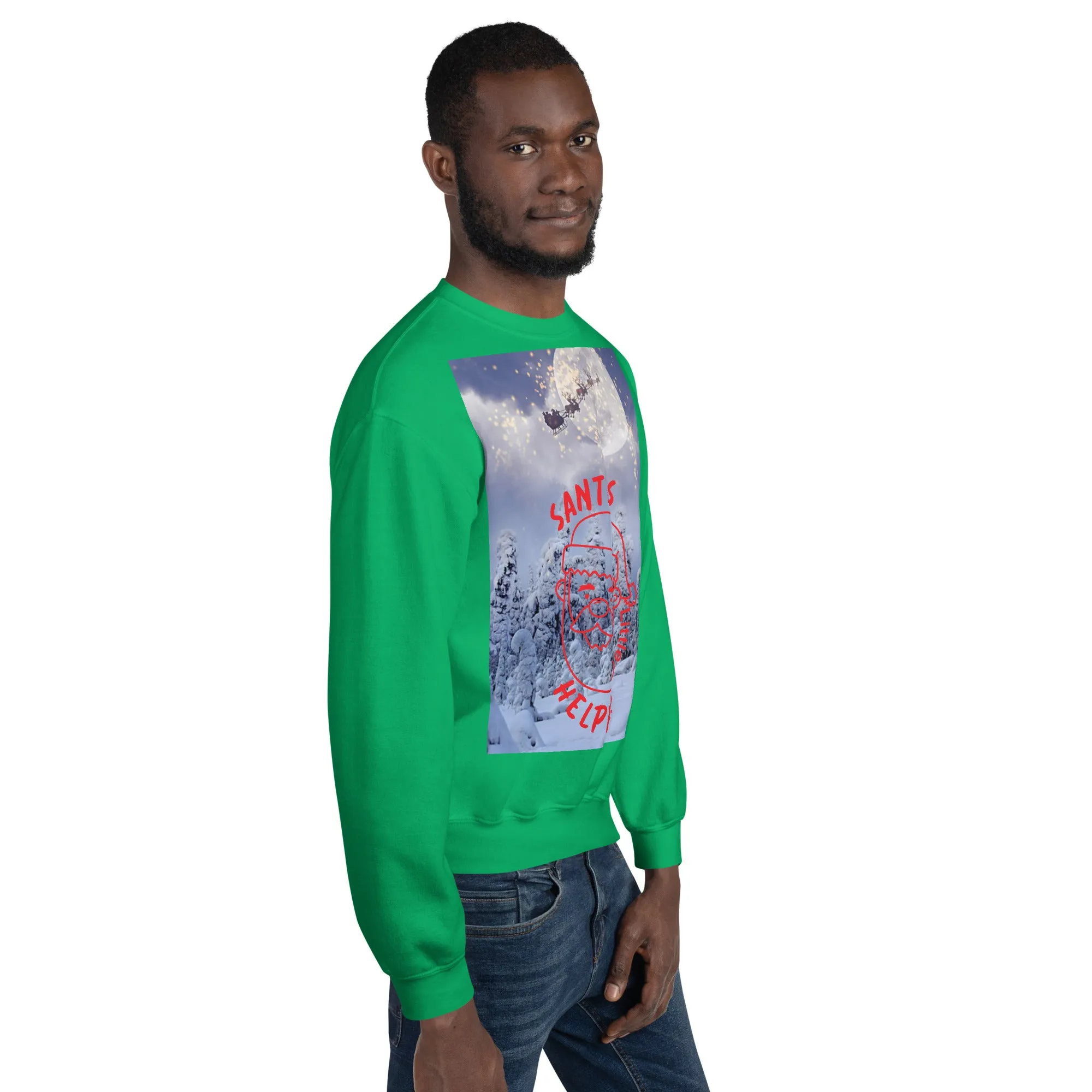 Santa's Little Helper Christmas Sweatshirt (Glamourange Christmas Sweatshirt Men)