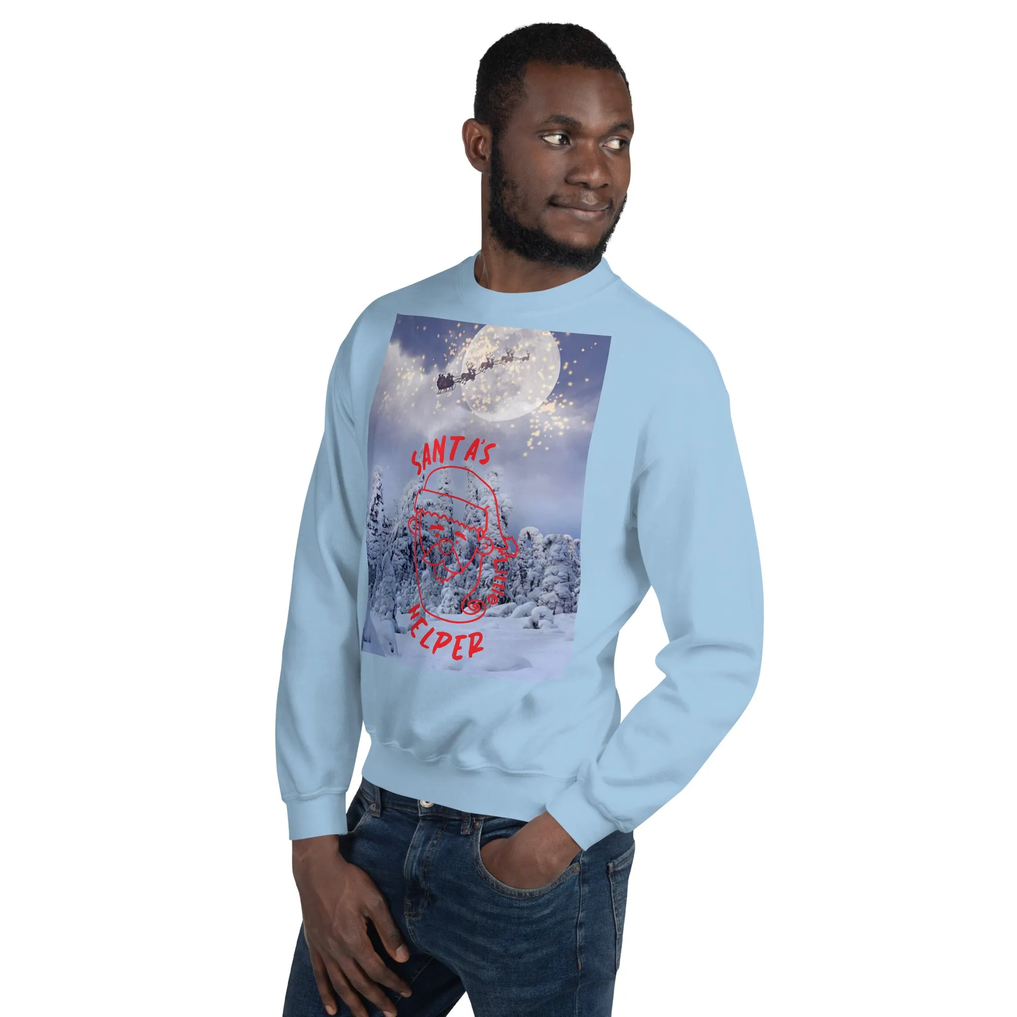 Santa's Little Helper Christmas Sweatshirt (Glamourange Christmas Sweatshirt Men)