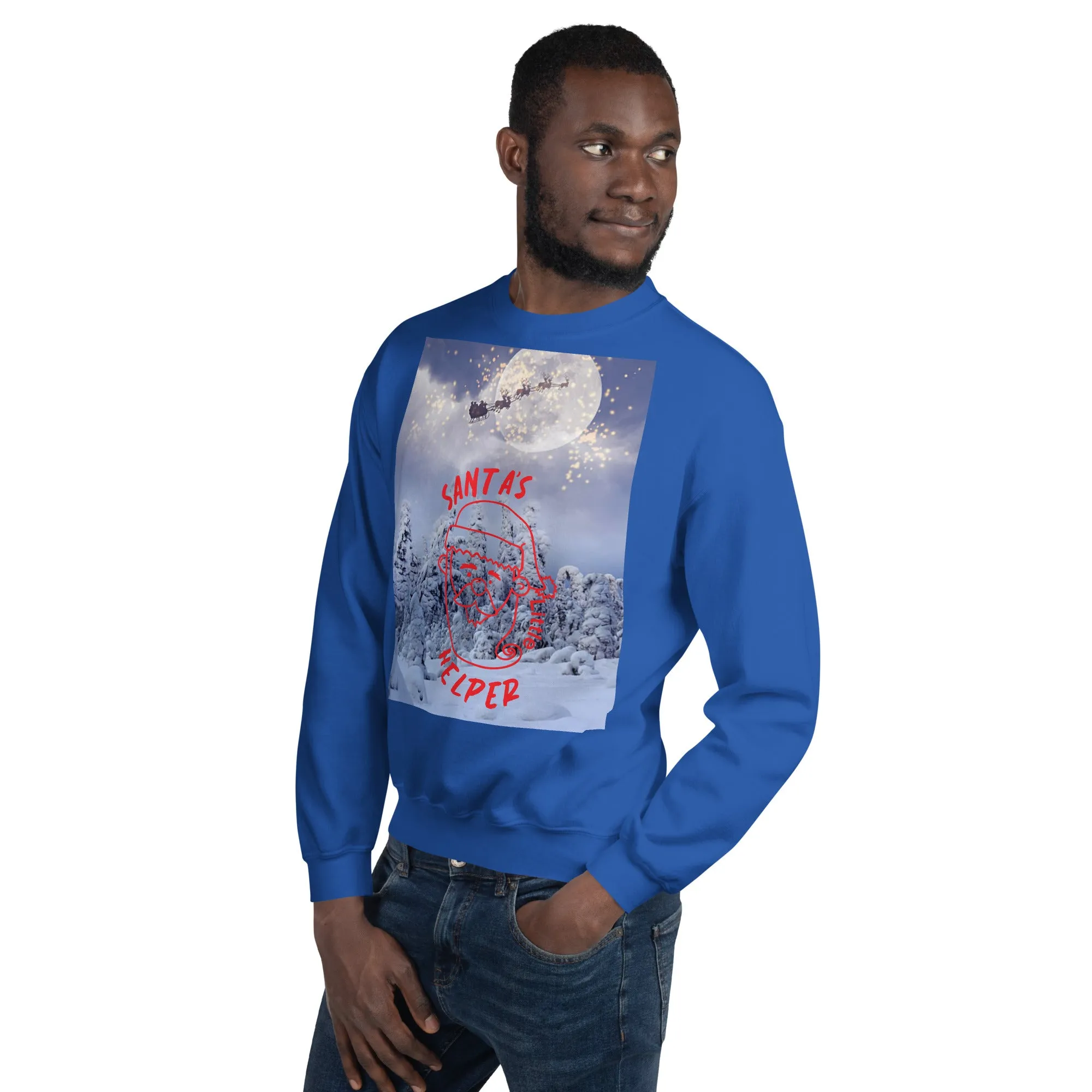 Santa's Little Helper Christmas Sweatshirt (Glamourange Christmas Sweatshirt Men)