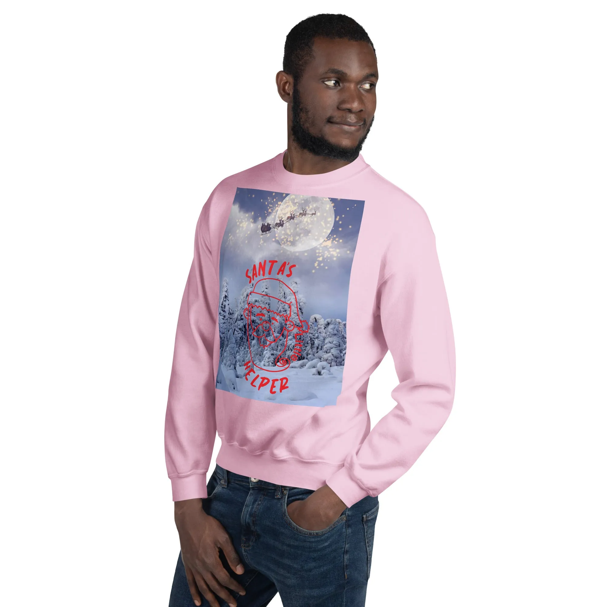 Santa's Little Helper Christmas Sweatshirt (Glamourange Christmas Sweatshirt Men)