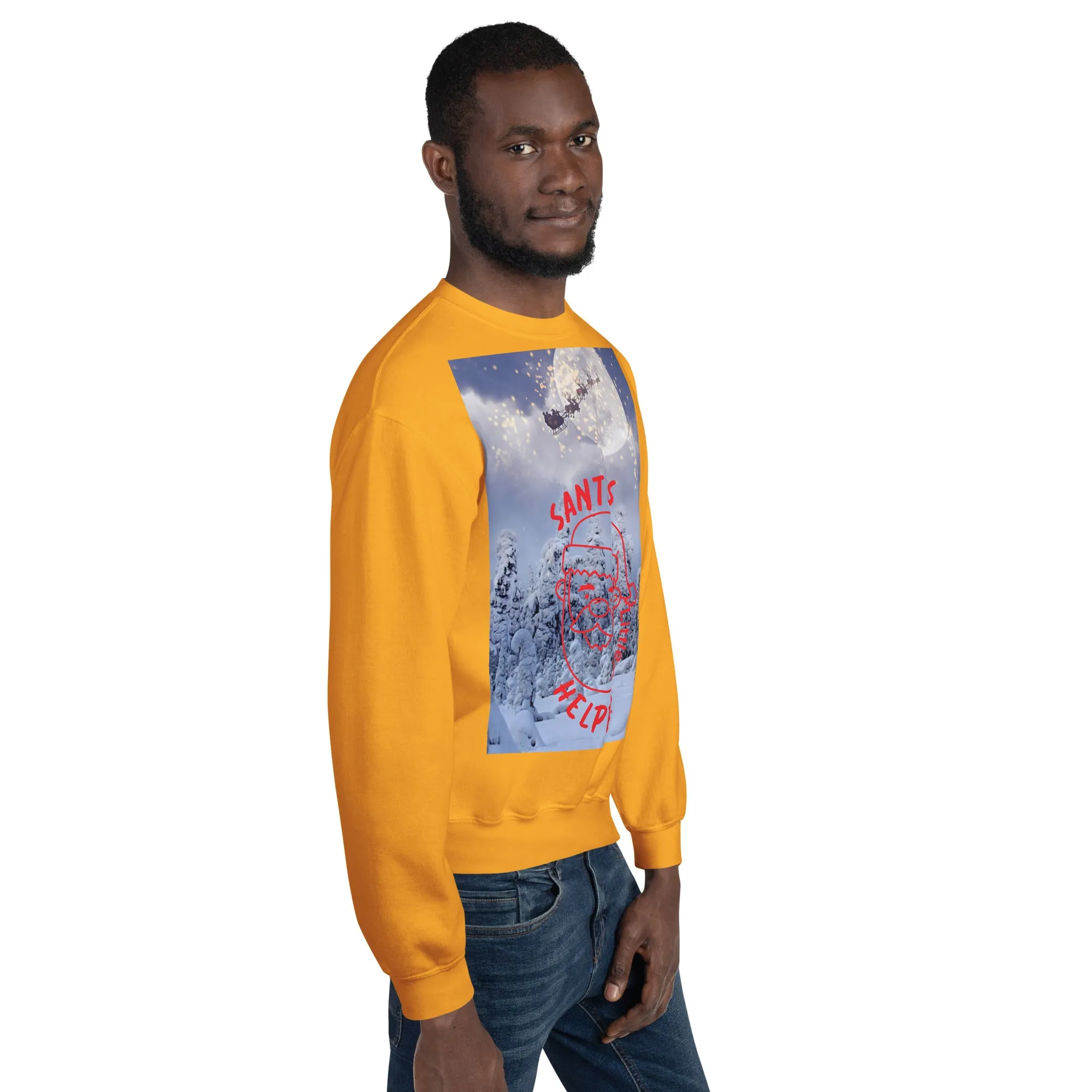 Santa's Little Helper Christmas Sweatshirt (Glamourange Christmas Sweatshirt Men)