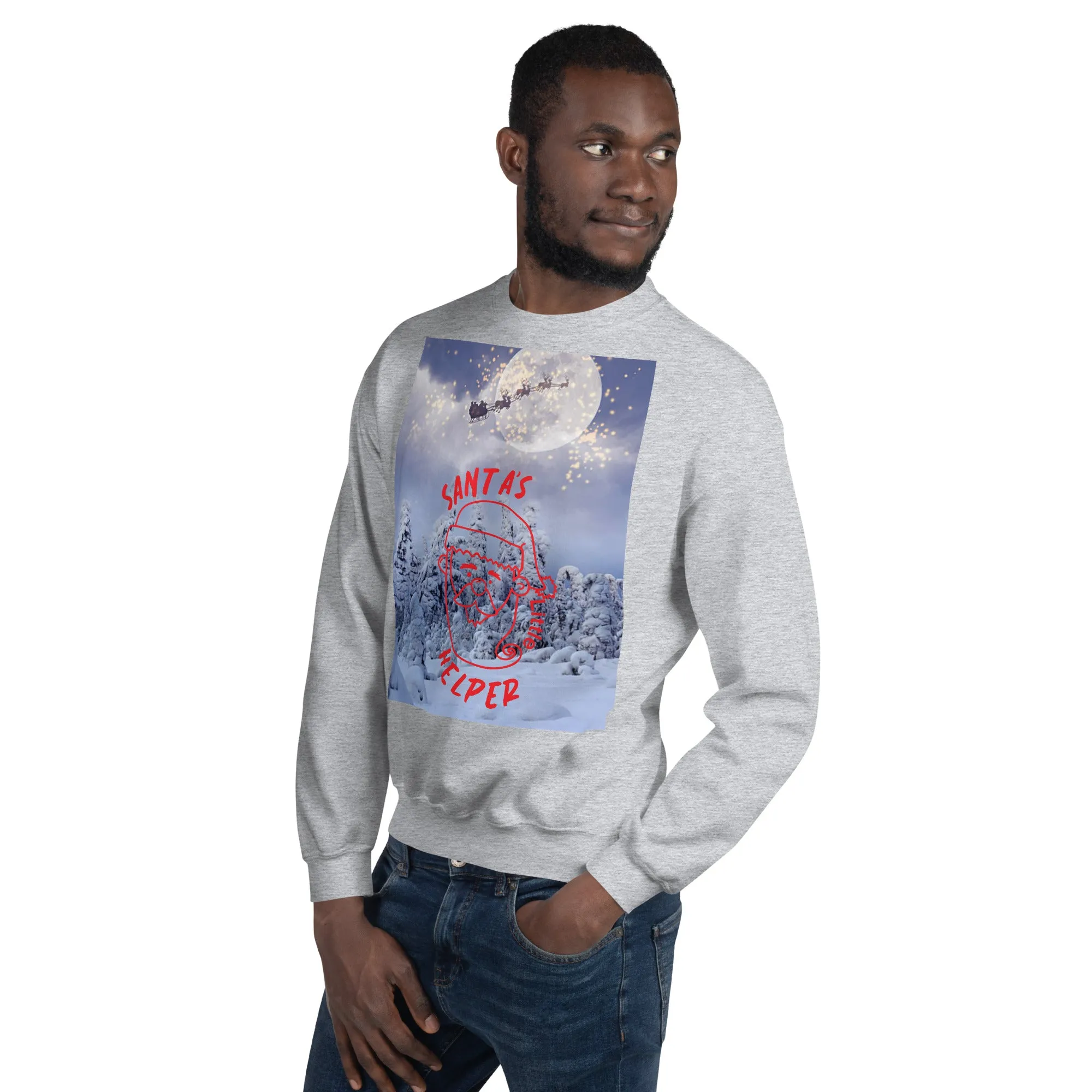Santa's Little Helper Christmas Sweatshirt (Glamourange Christmas Sweatshirt Men)