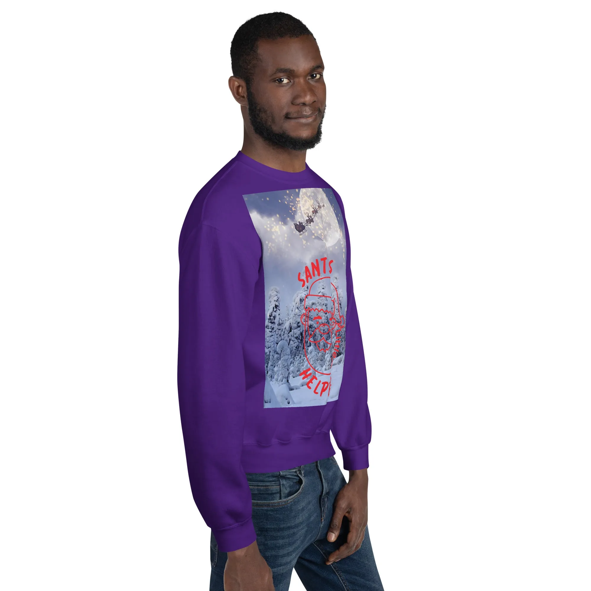 Santa's Little Helper Christmas Sweatshirt (Glamourange Christmas Sweatshirt Men)