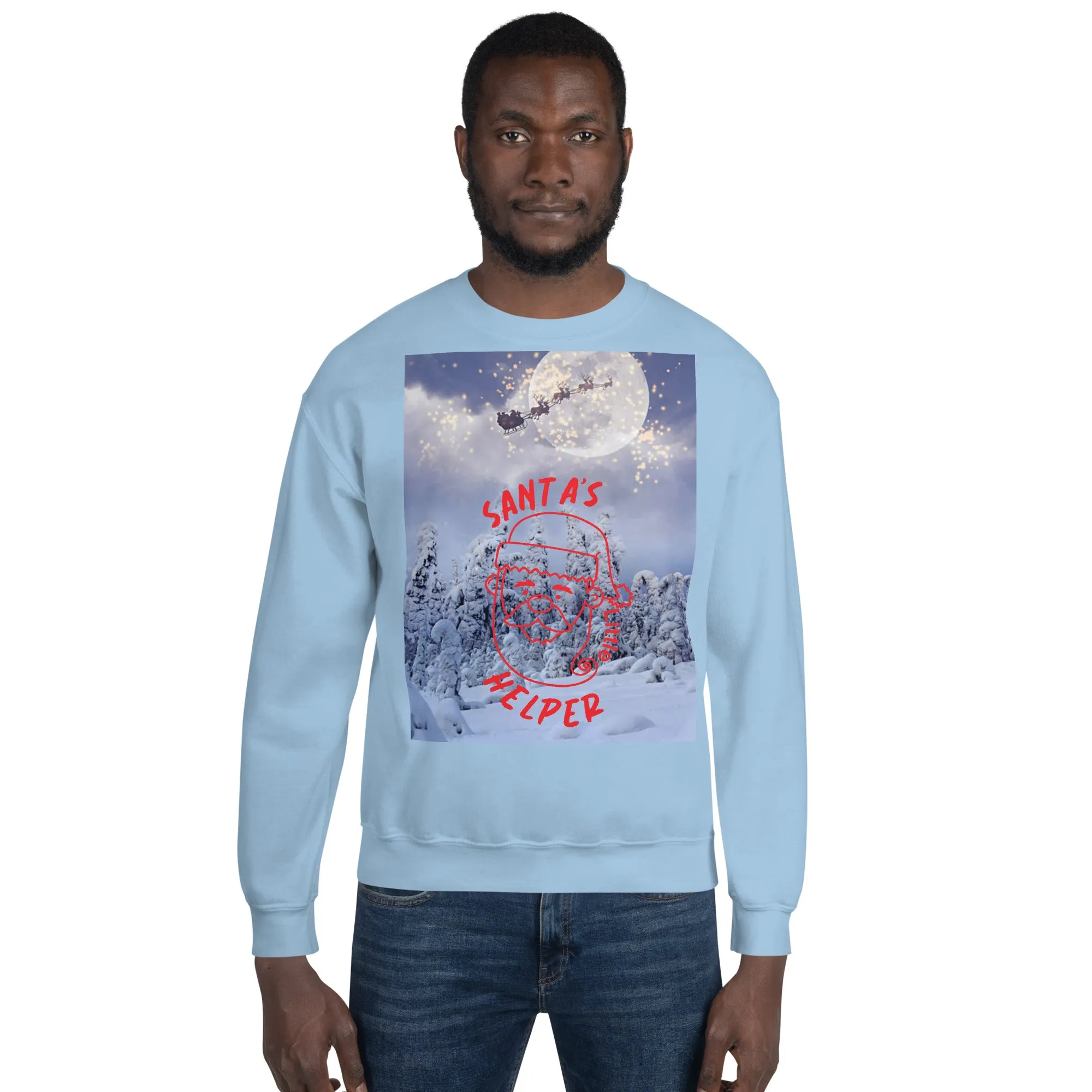 Santa's Little Helper Christmas Sweatshirt (Glamourange Christmas Sweatshirt Men)
