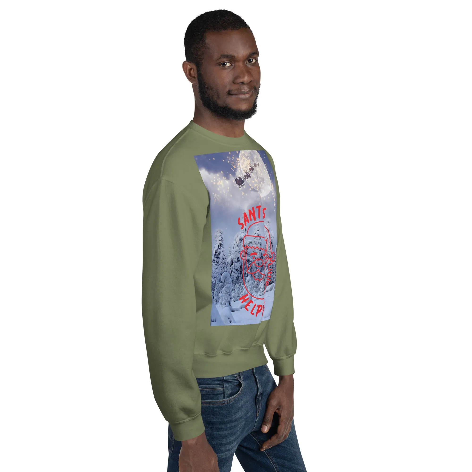 Santa's Little Helper Christmas Sweatshirt (Glamourange Christmas Sweatshirt Men)