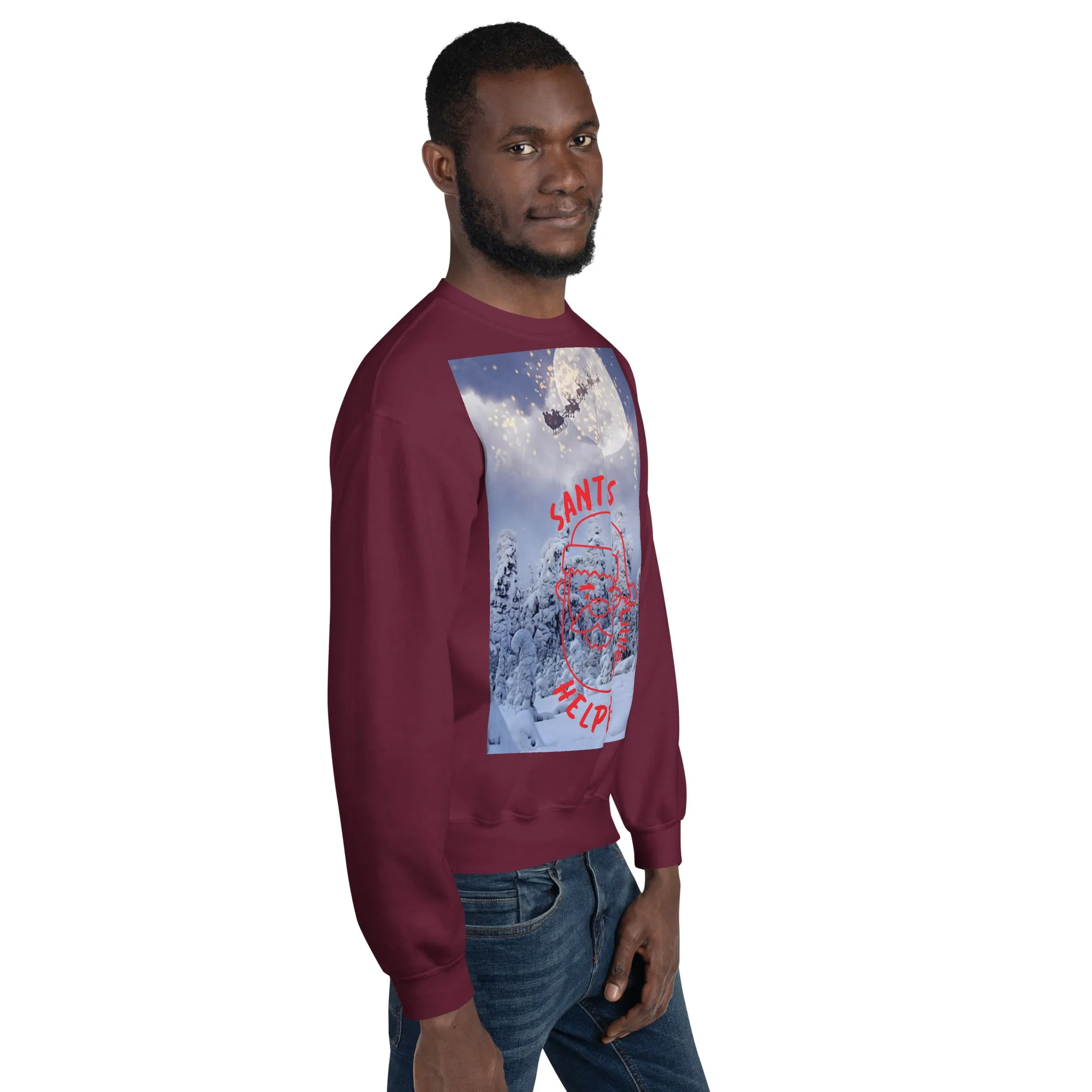 Santa's Little Helper Christmas Sweatshirt (Glamourange Christmas Sweatshirt Men)