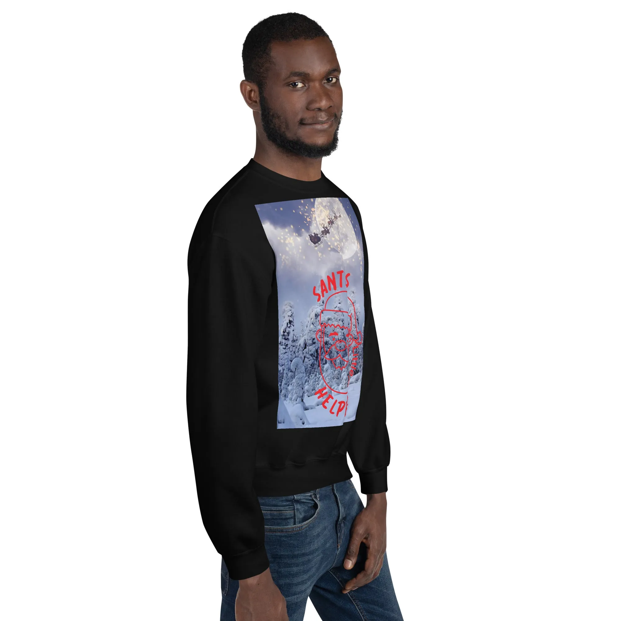 Santa's Little Helper Christmas Sweatshirt (Glamourange Christmas Sweatshirt Men)