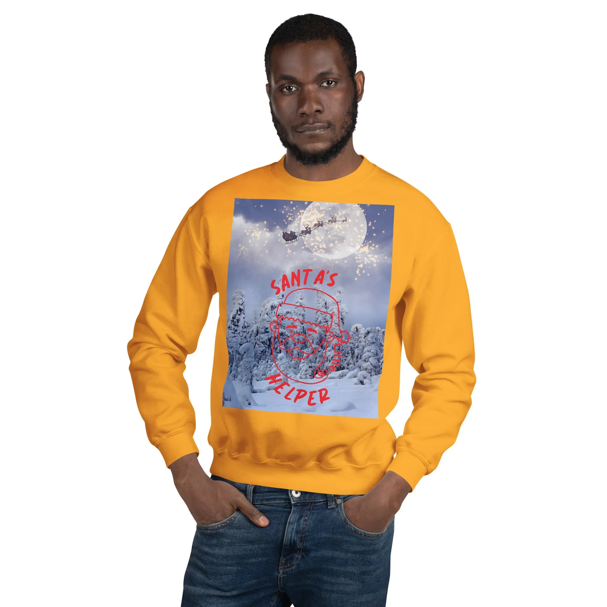 Santa's Little Helper Christmas Sweatshirt (Glamourange Christmas Sweatshirt Men)