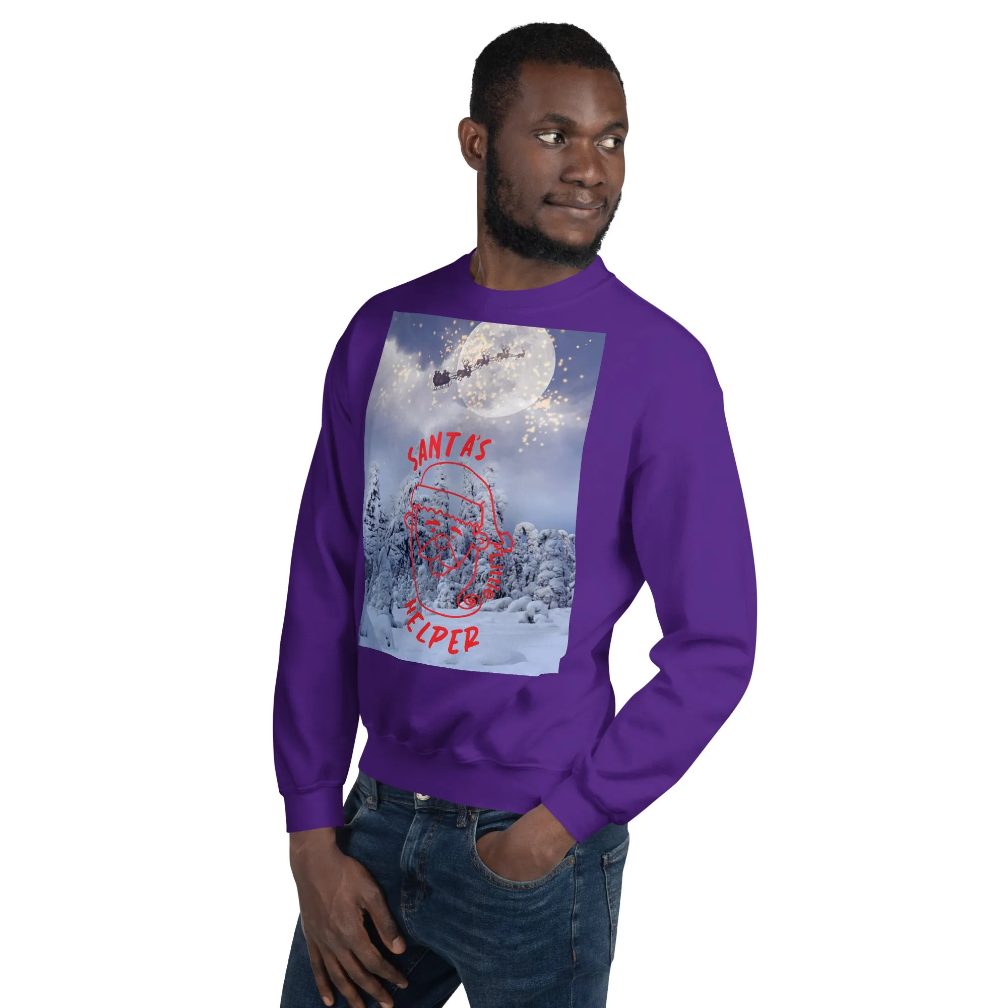 Santa's Little Helper Christmas Sweatshirt (Glamourange Christmas Sweatshirt Men)