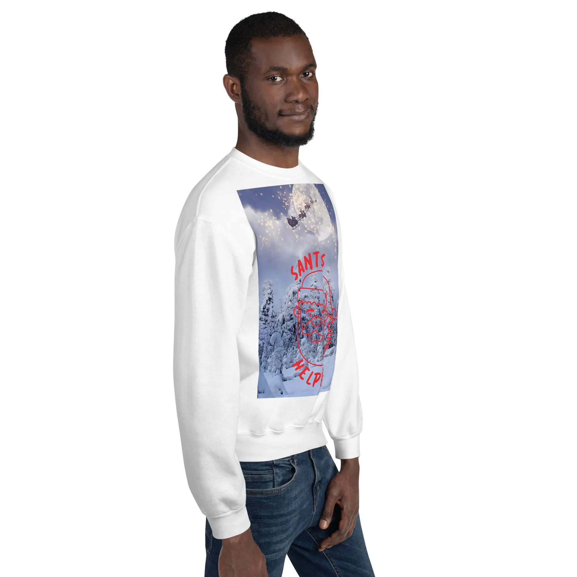 Santa's Little Helper Christmas Sweatshirt (Glamourange Christmas Sweatshirt Men)