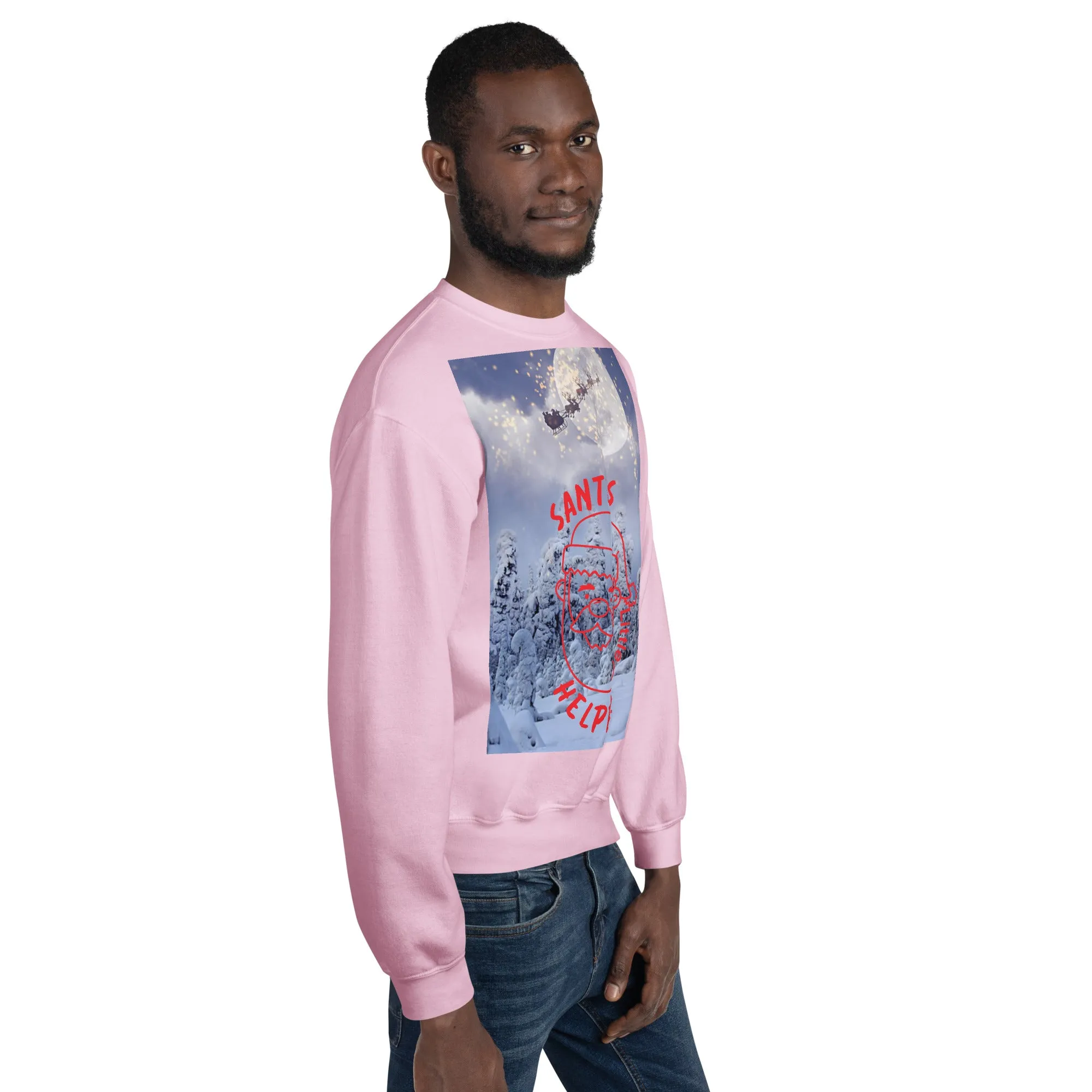 Santa's Little Helper Christmas Sweatshirt (Glamourange Christmas Sweatshirt Men)