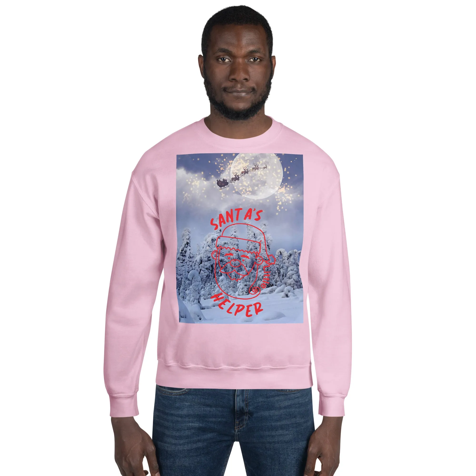 Santa's Little Helper Christmas Sweatshirt (Glamourange Christmas Sweatshirt Men)