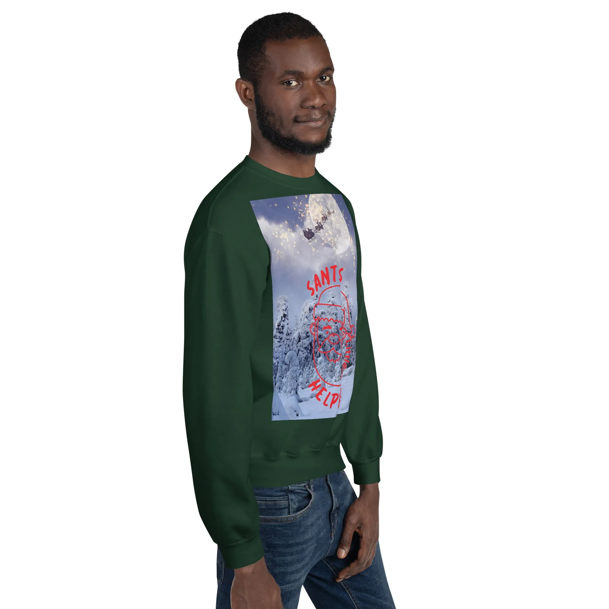 Santa's Little Helper Christmas Sweatshirt (Glamourange Christmas Sweatshirt Men)