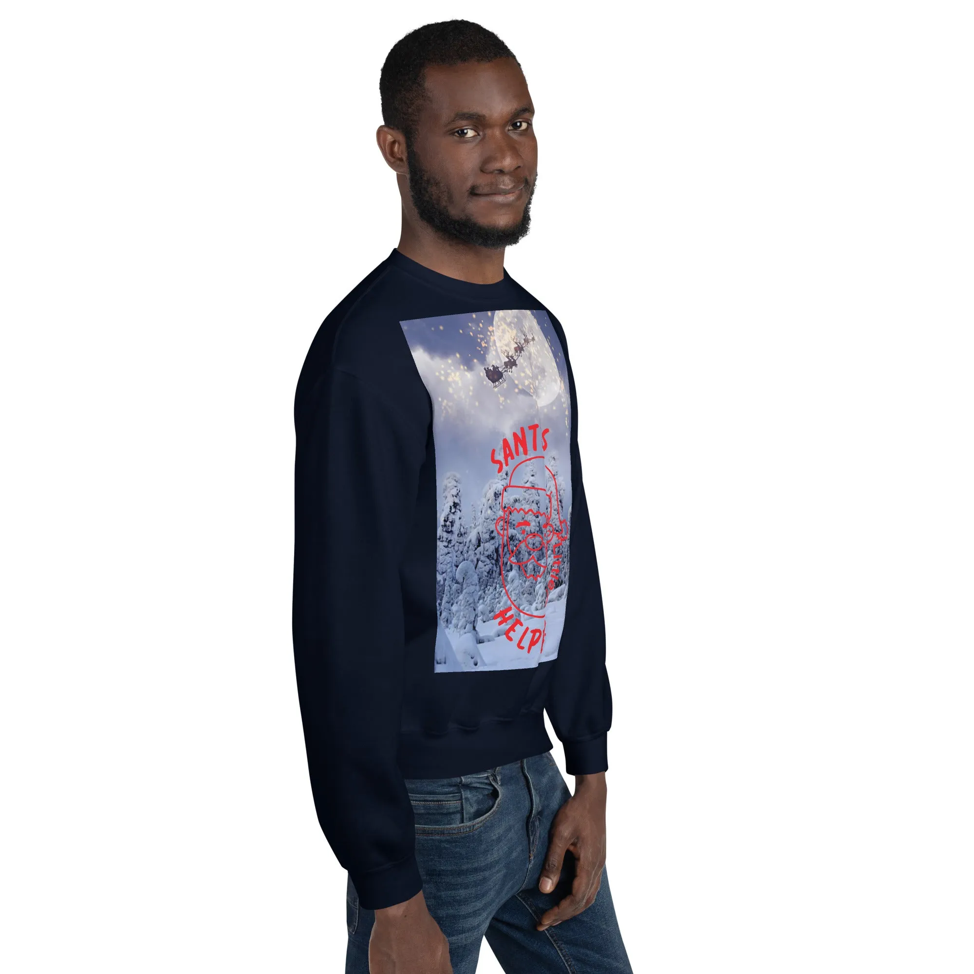 Santa's Little Helper Christmas Sweatshirt (Glamourange Christmas Sweatshirt Men)
